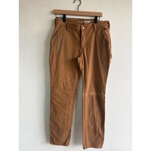 Carhartt Rugged Flex Relaxed Fit Canvas Work Pants Brown Womens 8 Reg utility